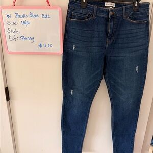 Studio Women's Skinny Jeans - Deep Blue